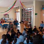 Violeta Diéguez visita Biblioteca Colegio Mariano