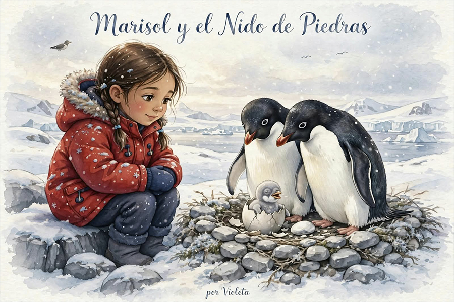 Marisol en la Antártica otra vez